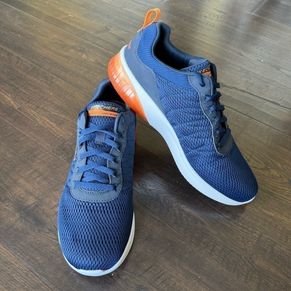 Skechers Air Ultra Flex (Orange/Navy) Sneaker Size 11 Men